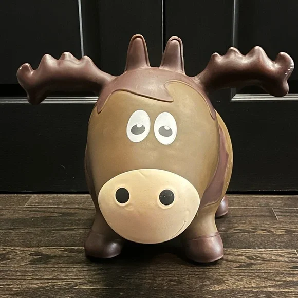 Wildlife Hoppers Inflatable Moose – Toddler Ride-On Bouncing Toy - Picture 10 of 10